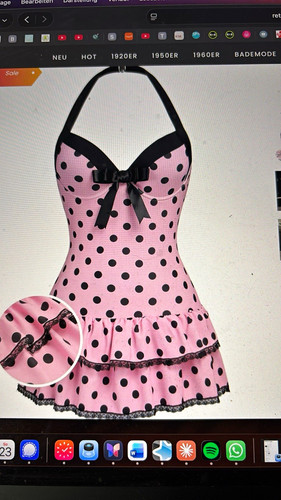 Damen badekleid rosa schwarz - damen,